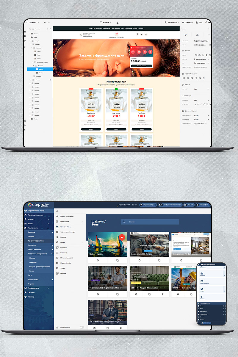 Готовый сайт заказать французские духи создать на конструкторе или заказать под ключ