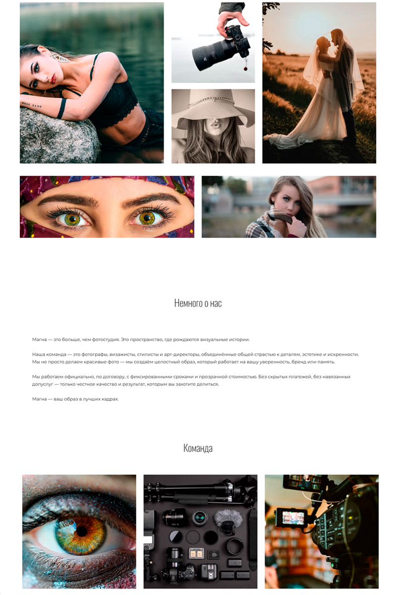 Готовый сайт универсальный портфолио создать на конструкторе или заказать под ключ